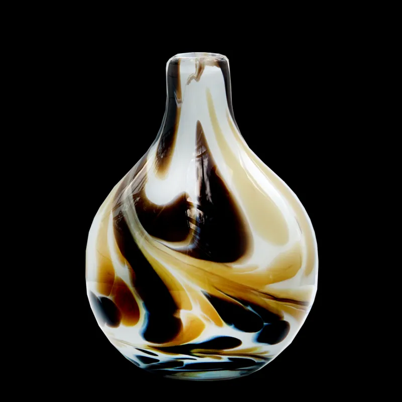 Geburtstag|Vasen^Cristalica Glasvase Blumenvase Flasche Gefäß Nelke 20cm Dekoration farbig mundgeblasen