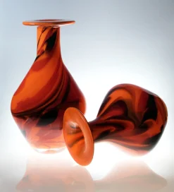 Geburtstag|Vasen^Cristalica Glasvase Blumenvase Gefäß Amphore Malta 23cm Dekoration farbig mundgeblasen