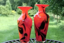 Geburtstag|Vasen^Cristalica Glasvase Blumenvase Gefäß Amphore Athen 27,5cm Dekoration farbig mundgeblasen