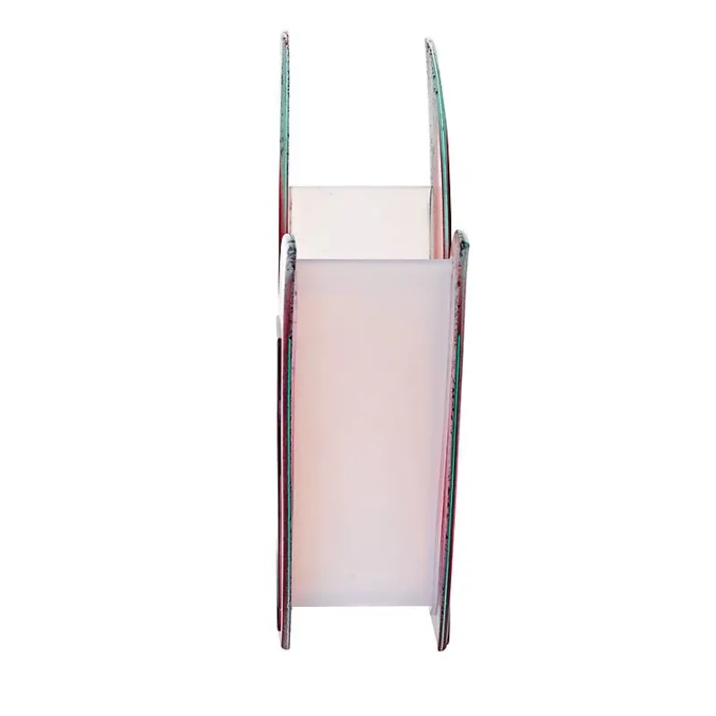 Vasen^Art Glass Glasvase Designelement Deko Tischvase Fusing Glas Kunst weiß rot 31cm Handmade