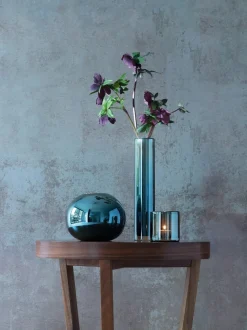 Vasen^Cristalica Glasvase Epoque 30cm Blau