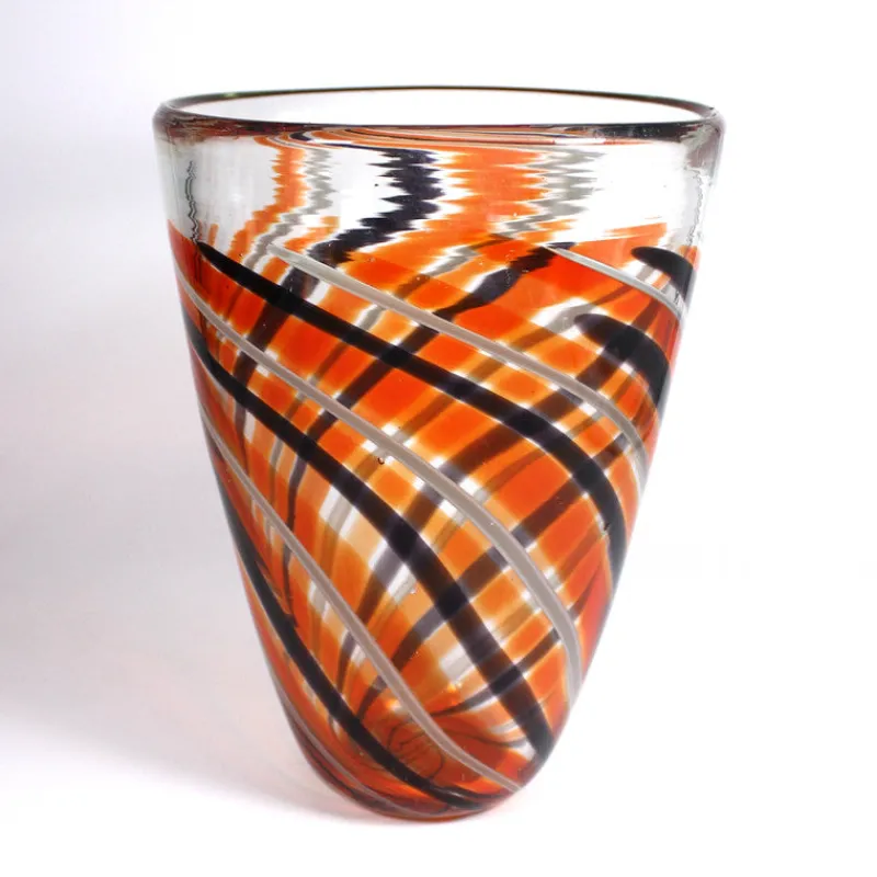 Vasen^Amara Design Glasvase Flame 28cm rot