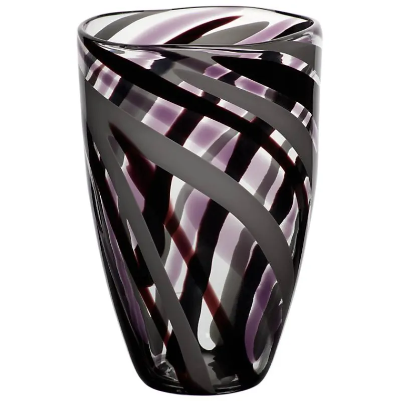 Vasen^Amara Design Glasvase Flame 28cm violett