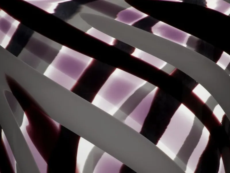 Vasen^Amara Design Glasvase Flame 28cm violett