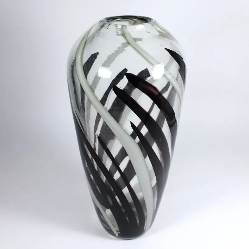 Vasen^Amara Design Glasvase Flame 36cm violett