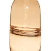 Geburtstag|Vasen^Glaswaren sonstige Glasvase Flasche Dekovase Blütenvase Bottle Line Braun 30 cm