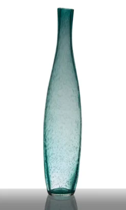 Geburtstag|Einweihung^Glaswaren sonstige Glasvase Flaschenvase Dekovase Blütenvase Belly Aquablau 50 cm