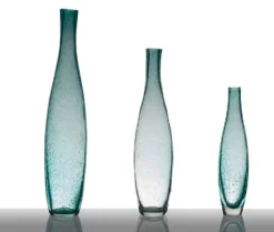 Geburtstag|Einweihung^Glaswaren sonstige Glasvase Flaschenvase Dekovase Blütenvase Belly Aquablau 50 cm