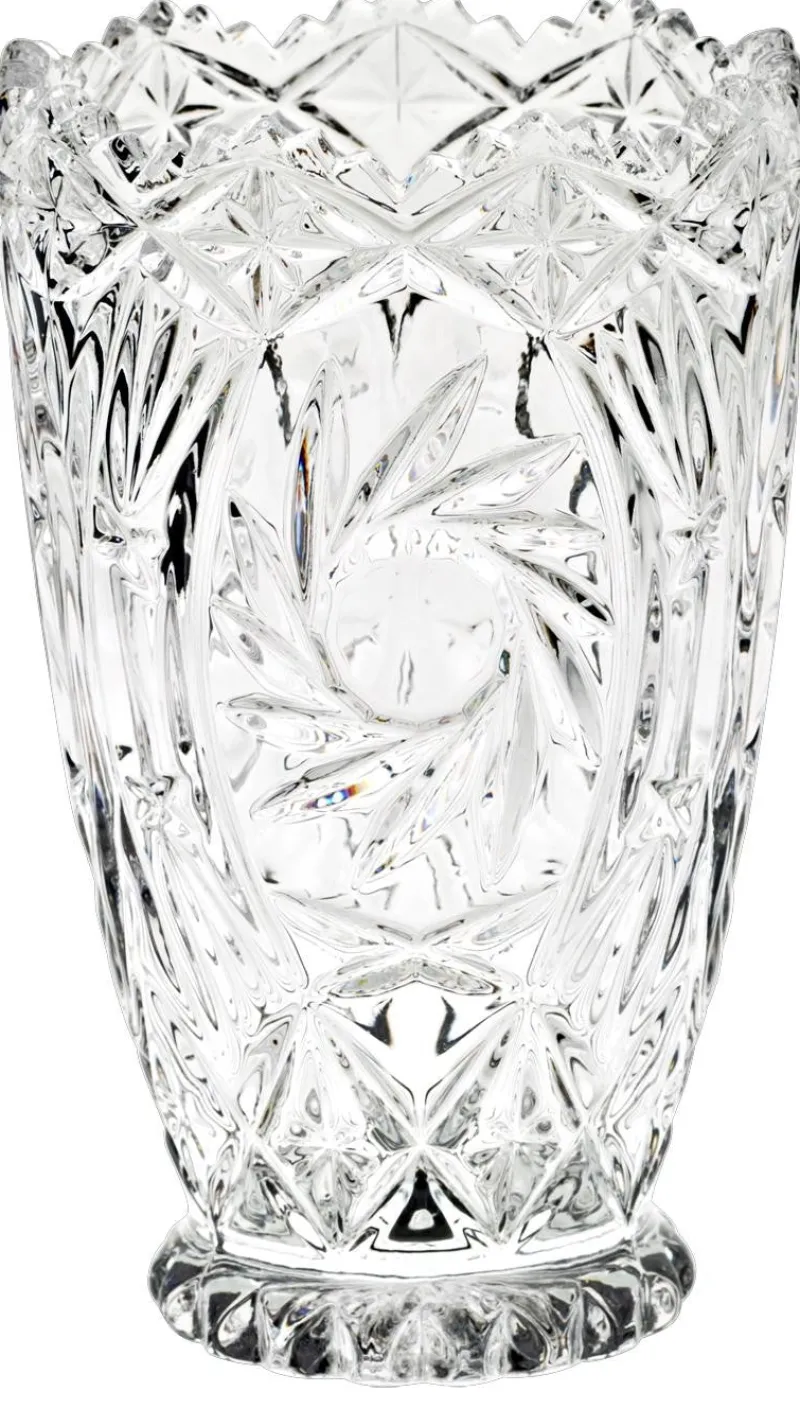 Frauen|Vasen^German Crystal Glasvase Marina Schleuderstern 17,5cm