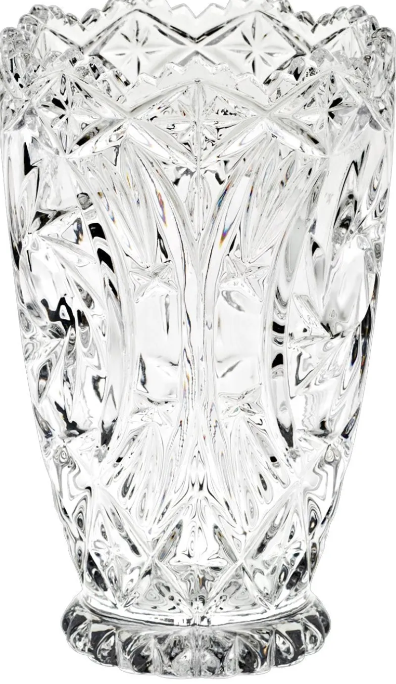 Frauen|Vasen^German Crystal Glasvase Marina Schleuderstern 17,5cm