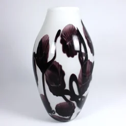 Vasen^Amara Design Glasvase Purple Leafs 31cm