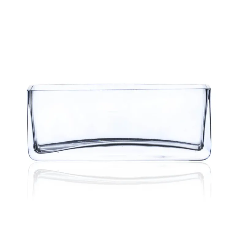 Vasen^Glaswaren sonstige Glasvase Rechteck 8cm Transparent