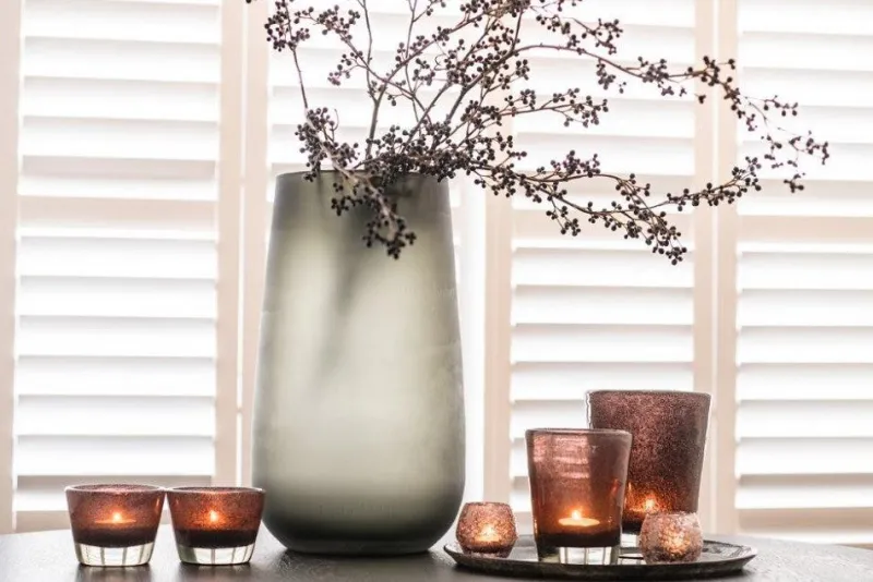 Vasen^Glaswaren sonstige Glasvase Robert 2.0 Colori 54cm grau matt