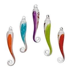 Kugeln & Zapfen^Art Glass Glaszapfen Punto hängend klein Gartenflair 32 cm mit Stab