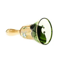 Tischglocken^Art Glass Glocke Green Queen 16 cm, Grün/Gold, aus Glas