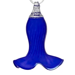 Blüten^Art Glass Glockenblüte hängend Gartenflair 25cm mit Stab