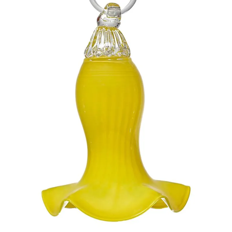 Blüten^Art Glass Glockenblüte hängend Gartenflair 25cm mit Stab