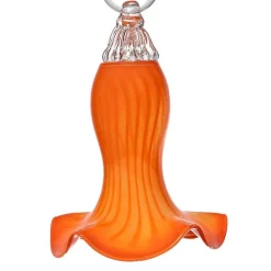 Blüten^Art Glass Glockenblüte hängend Gartenflair 25cm mit Stab