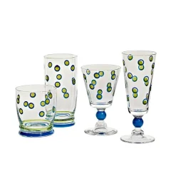Saft- & Wassergläser^Cristalica Gläserset blaue Punkte 24tlg.