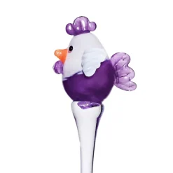 Tiere & Figuren^Art Glass Henne auf Stab Gartenflair (39 cm)