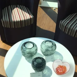 Valentienstag|Schalen & Schüsseln^Cristalica Herzschale Glasschale Bunt Konfeti/Transparent