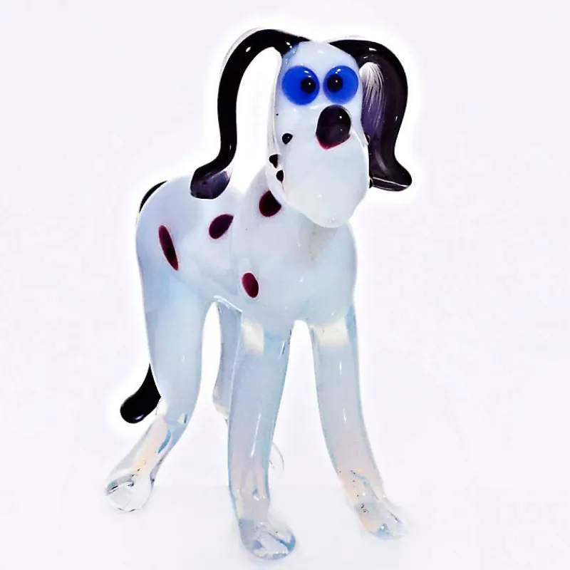 Geburtstag|Tiere & Figuren^Art Glass Hund Midi 6-8cm Glas Figuren Sammeln Vitrine Miniatur Haustier