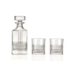 Männer|Geburtstag^Cristalica Karaffe mit 2 Whiskygläsern Brillante 3-tlg.