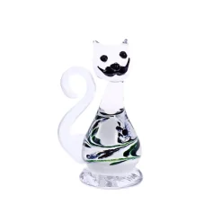 Tiere & Figuren|Hund & Katze^Art Glass Katze Tierwelt (15cm)