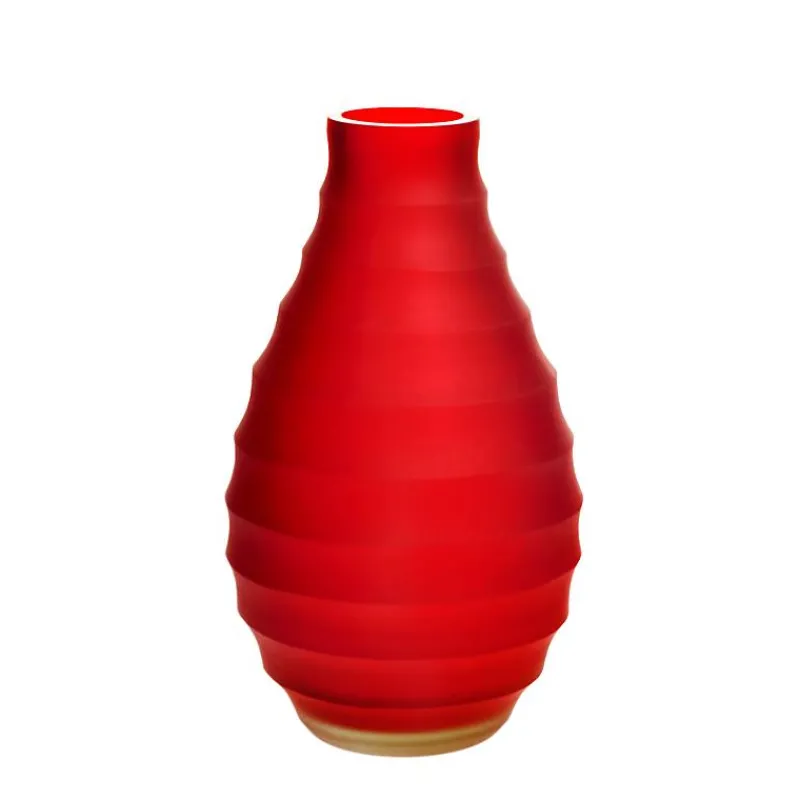 Vasen^Art Glass Kegelvase Jozy rot "Art Queen" (30cm)