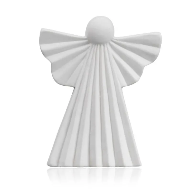 Weihnachten|Weihnachten^Cristalica Keramikfigur Engel 12cm klein Weihnachten Dekoration weiß