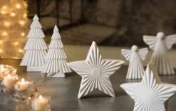 Weihnachten|Weihnachten^Cristalica Keramikfigur Stern 17cm Weihnachten Dekoration weiß