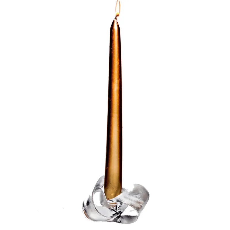 Kerzenhalter^Cristalica Kerzenhalter Bleikristall Glas Schleifenband 5cm