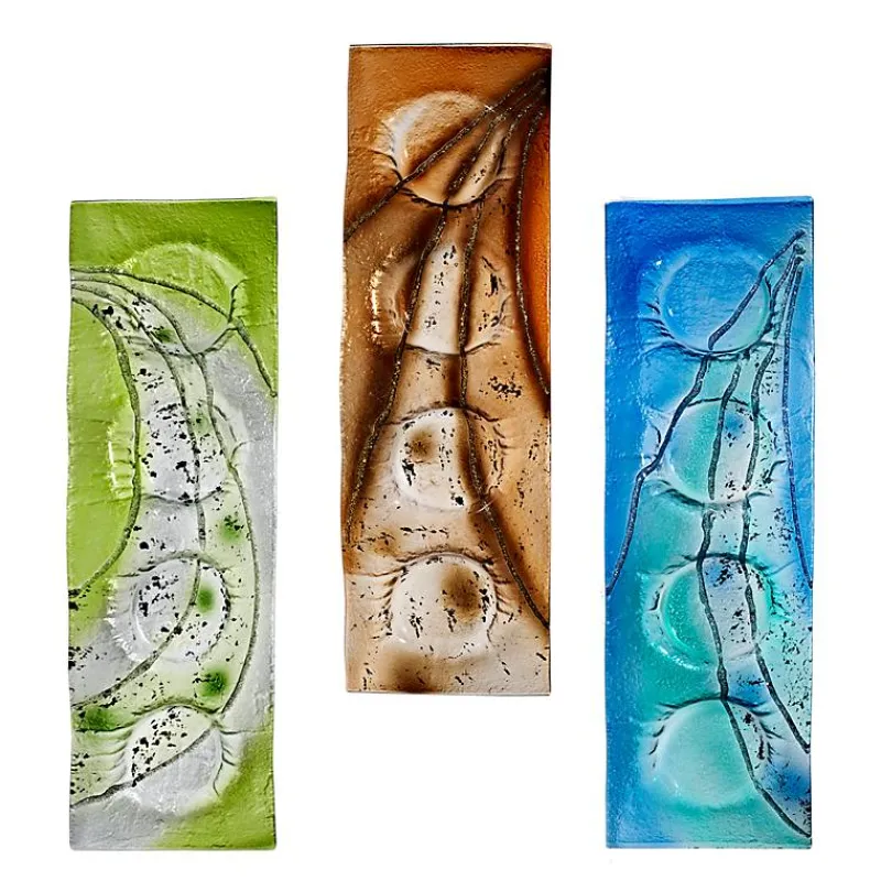 Kerzenhalter^Cristalica Kingdom Kerzenhalter Bogen Adventskranz 4er Kerzenteller braun Fusing Glas 42cm Handmade