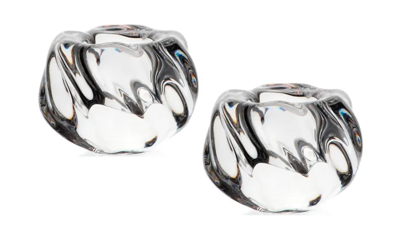 Kerzenhalter^German Crystal Kerzenhalter 2er-Set Katarina Silver 7cm