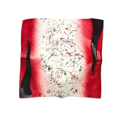 Valentienstag|Kerzenhalter^Art Glass Kerzenhalter Glasschale Blüte Tischdeko Fusing Glas weiß rot 16x16cm Handmade