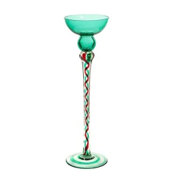 Kerzenhalter^Art Glass Kerzenhalter Jozy grün "Art Queen" (40cm)