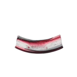 Valentienstag|Kerzenhalter^Art Glass Kerzenhalter Kerzenteller Wippe Tischdeko Fusing Glas weiß rot 12x14cm Handmade