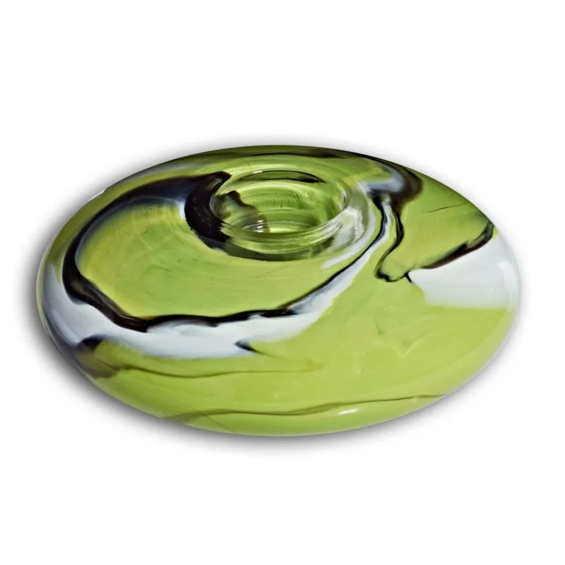 Kerzenhalter^Art Glass Kerzenhalter Ufo "Farbenzauber" (12cm)