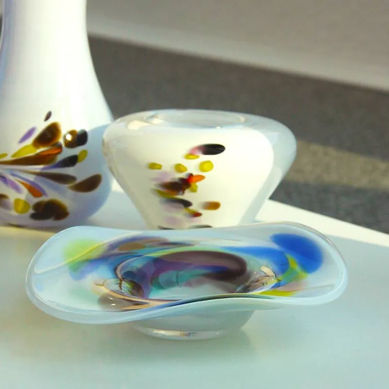 Kerzenhalter^Art Glass Kerzenteller "Pavel" (14,5cm)