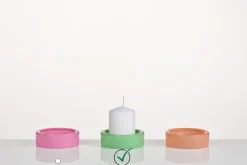 Kerzenhalter^Cristalica Kingdom Kerzenteller Quinn 9,5cm Kerzenhalter Stumpenkerzen farbig