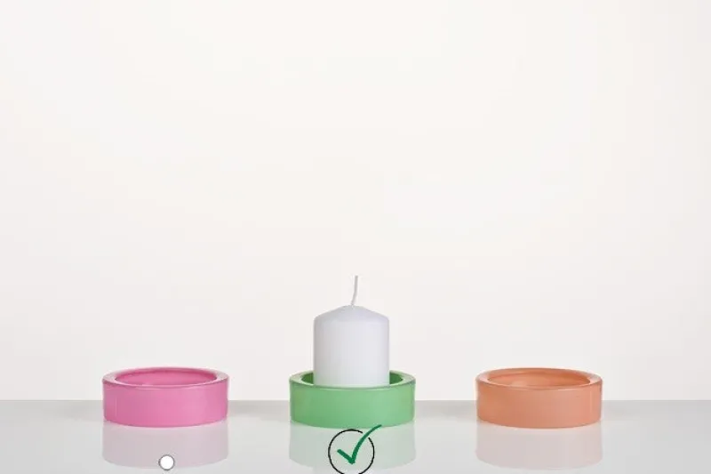 Kerzenhalter^Cristalica Kingdom Kerzenteller Quinn 9,5cm Kerzenhalter Stumpenkerzen farbig