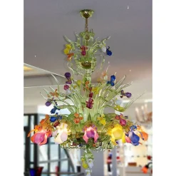 Leuchter & Lampen^Beleuchtung Kronleuchter Acquatico Policromo "Murano" (Ø100cm)