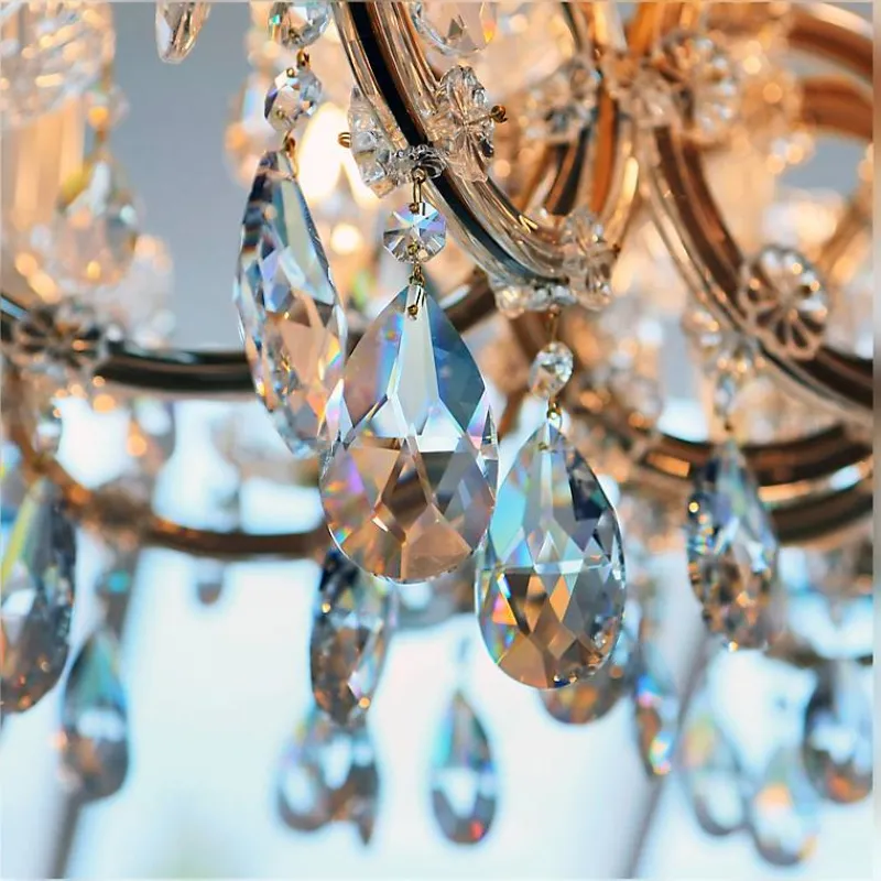 Leuchter & Lampen^Beleuchtung Kronleuchter Cesaria Erleuchtung, Gold/Transparent, aus Glas