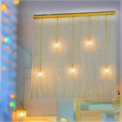 Leuchter & Lampen^Beleuchtung Kronleuchter Katharina Erleuchtung, Gold/Transparent, aus Glas