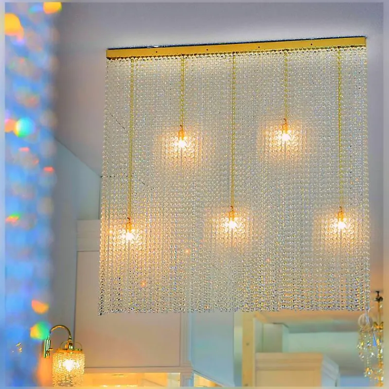 Leuchter & Lampen^Beleuchtung Kronleuchter Katharina Erleuchtung, Gold/Transparent, aus Glas