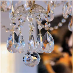 Leuchter & Lampen^Beleuchtung Kronleuchter Larissa Erleuchtung, Gold/Transparent, aus Glas