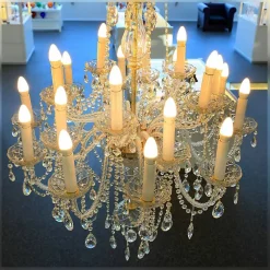 Leuchter & Lampen^Beleuchtung Kronleuchter Maria Theresa Erleuchtung, Gold/Transparent, aus Glas