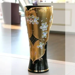 Kanne & Krug^Art Glass Krug Black Queen 1500 ml, Gold/Braun, aus Glas