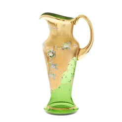 Kanne & Krug^Art Glass Krug Green Queen 1250 ml, Grün/Gold, aus Glas