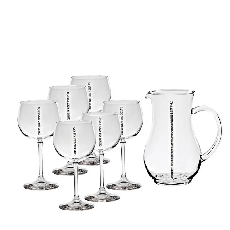 Gläser Mit Karaffe^Cristalica Kingdom Krug mit Gläsern City Diamonds 7tlg,